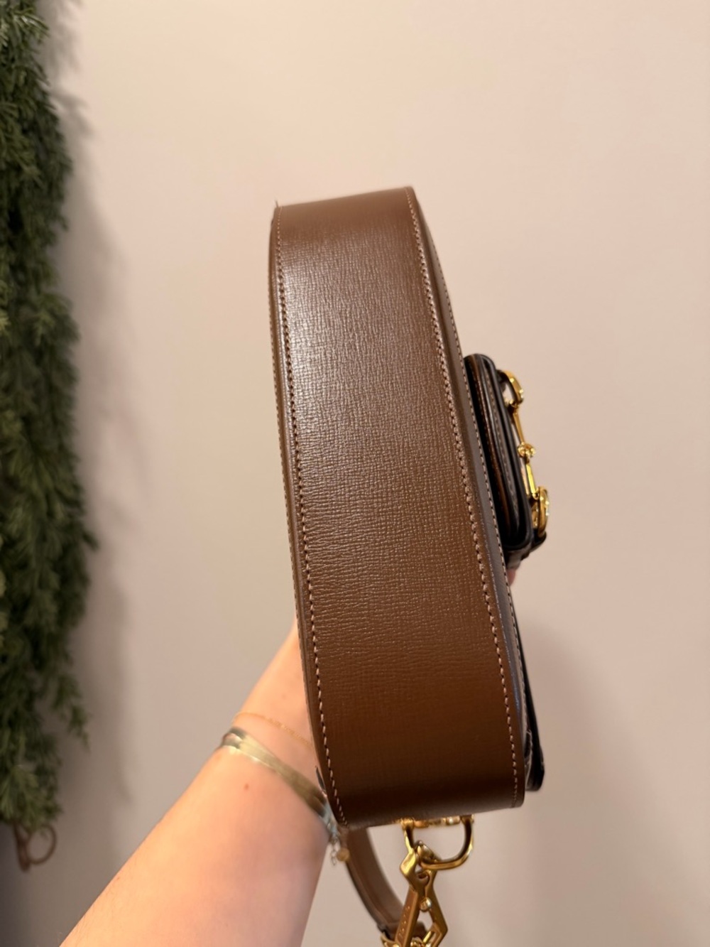 Gucci Canvas Horsebit 1955 Shoulder Bag with Gold Hardware - Picture 6 of 16